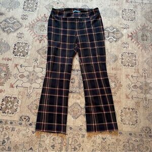 J McLaughlin Plaid Boot Cut Flare Pants